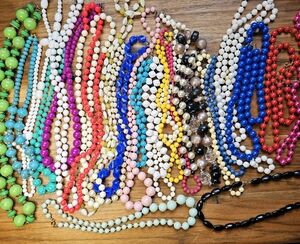 Vintage Retro Beaded Necklace Bundle